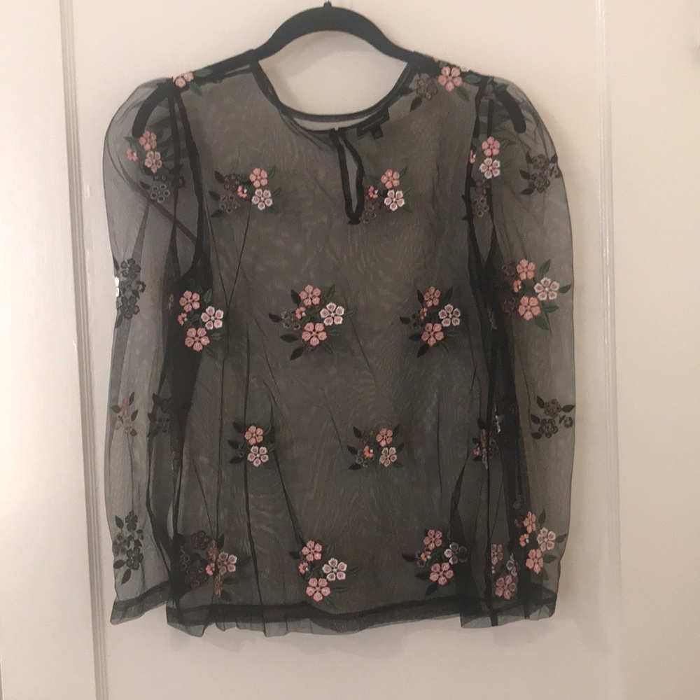 Black Sheer top
